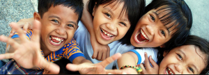 Happy Children in Thailand Volunteer at School